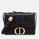 Dior 30 Montaigne Medium Bag In Black Box Calfskin