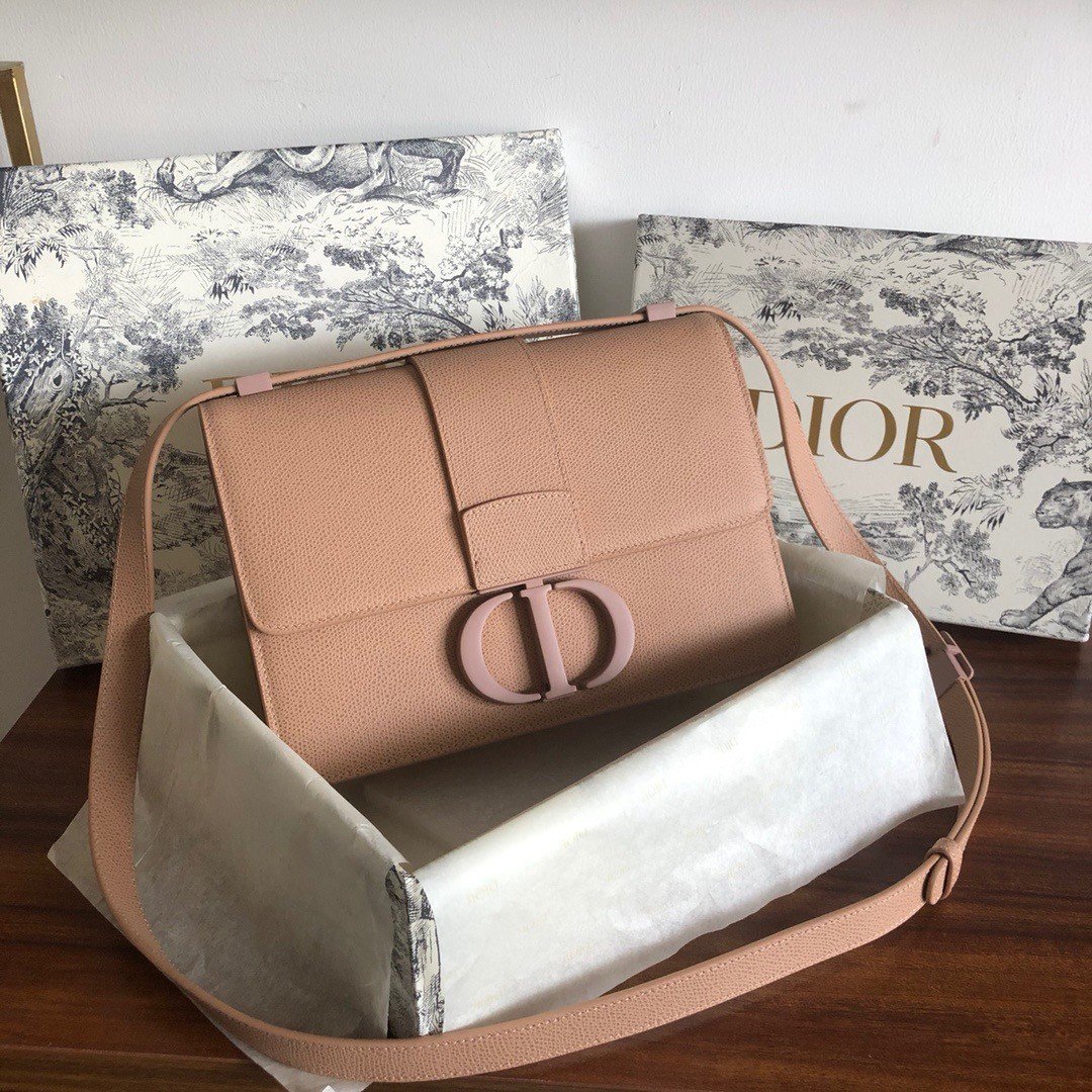 Dior 30 Montaigne Medium Bag In Poudre Ultramatte Grained Calfskin