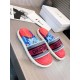 Dior Dway Slides In Red Multicolor D-Flower Pop Cotton