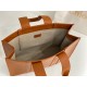 Chloe Woody Large Tote Bag In Brown Calfskin