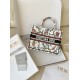 Dior Medium Book Tote Bag In White Dior Petites Fleurs Embroidery