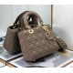 Dior Small Lady Dior My ABCDior Bag In Warm Taupe Cannage Lambskin