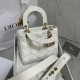 Dior Small Lady Dior My ABCDior Bag In White Lambskin