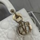 Dior Small Lady Dior My ABCDior Bag In White Lambskin