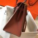 Hermes Kelly 32cm Bag In Canvas With Barenia Leather