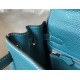 Hermes Kelly 32cm Retourne Bag in Blue Jean Clemence Leather GHW