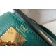 Hermes Kelly 32cm Retourne Bag in Malachite Clemence Leather GHW