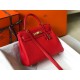 Hermes Kelly 32cm Retourne Bag in Red Clemence Leather GHW