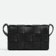 Bottega Veneta Small Cassette Bag In Black Intrecciato Lambskin