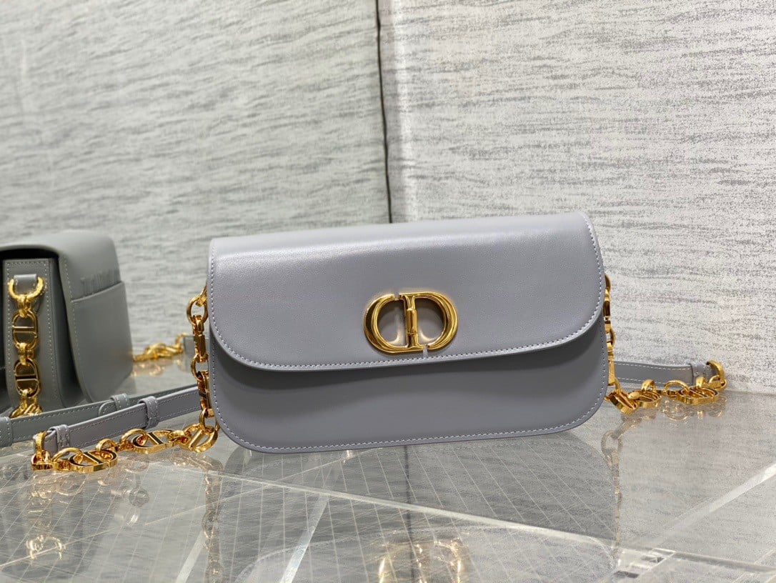 Dior 30 Montaigne Avenue Bag In Grey Box Calfskin