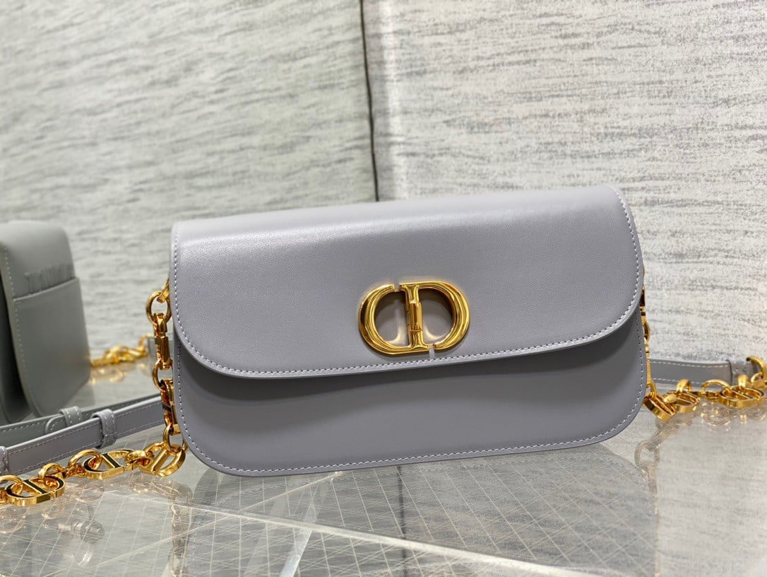 Dior 30 Montaigne Avenue Bag In Grey Box Calfskin