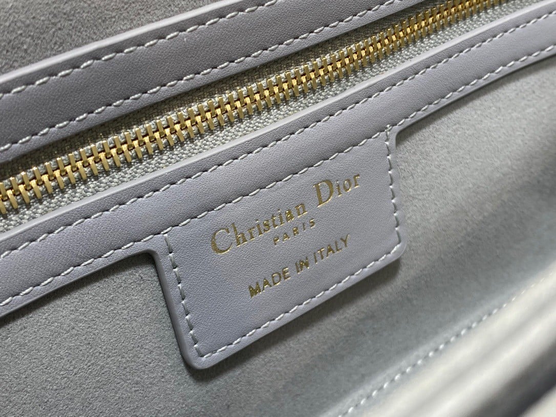 Dior 30 Montaigne Avenue Bag In Grey Box Calfskin