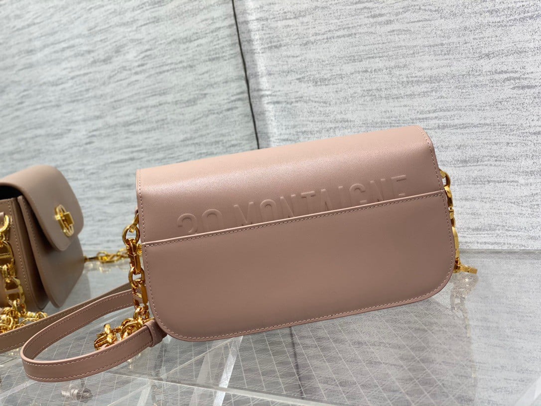 Dior 30 Montaigne Avenue Bag In Heritage Pink Box Calfskin