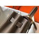 Hermes Kelly 32cm Retourne Bag in Taupe Clemence Leather GHW