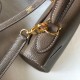 Hermes Kelly 32cm Retourne Bag in Taupe Clemence Leather GHW