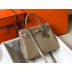 Hermes Kelly 32cm Retourne Bag in Tourterelle Clemence Leather GHW