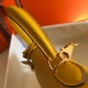 Hermes Kelly 32cm Retourne Bag in Yellow Clemence Leather GHW