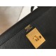 Hermes Kelly 32cm Sellier Bag in Black Epsom Calfskin GHW