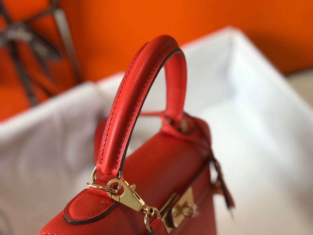 Hermes Kelly 32cm Sellier Bag in Red Epsom Calfskin GHW