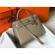 Hermes Kelly 32cm Sellier Bag in Tourterelle Epsom Calfskin GHW