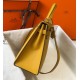 Hermes Kelly 32cm Sellier Bag in Yellow Epsom Calfskin GHW