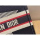 Dior Large Book Tote Bag In DiorAlps Blue Three-Tone Embroidery