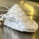 Bottega Veneta Sardine Mini Bag In White Intrecciato Lambskin