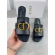 Dior 30 Montaigne Heeled Slides In Black Calfskin