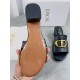 Dior 30 Montaigne Heeled Slides In Black Calfskin