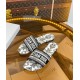 Dior Dway Slides In Dior Bandana Embroidery Cotton