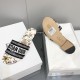 Dior Dway Slides In White Jardin Botanique Embroidered Cotton