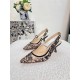 Dior J'Adior Slingback Pumps 65mm In Nude Jardin Botanique Embroidery Cotton