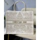 Dior Large Book Tote Bag In Dior Around the World Stella Embroidery