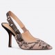 Dior J'Adior Slingback Pumps 100mm In Nude Jardin Botanique Embroidery Cotton