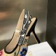 Dior J'Adior Slingback Pumps 100mm In Beige Petites Fleurs Embroidered Raffia