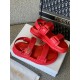 Dior DiorAct Sandals In Red Lambskin