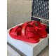 Dior DiorAct Sandals In Red Lambskin