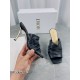 Dior D-Fame Heeled Sandals In Black Pleated Lambskin