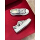 Dior Walk'n'Dior Platform Sneakers In White Plan de Paris Cotton Embroidered