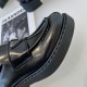 Prada Women's Loafers In Black Brushed Leather