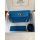 Hermes Kelly Danse II Handmade Bag In Blue Hydra Evercolor Calfskin