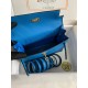 Hermes Kelly Danse II Handmade Bag In Blue Hydra Evercolor Calfskin