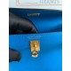 Hermes Kelly Danse II Handmade Bag In Blue Hydra Evercolor Calfskin