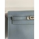 Hermes Kelly Danse II Handmade Bag In Blue Lin Evercolor Calfskin