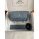 Hermes Kelly Danse II Handmade Bag In Blue Lin Evercolor Calfskin