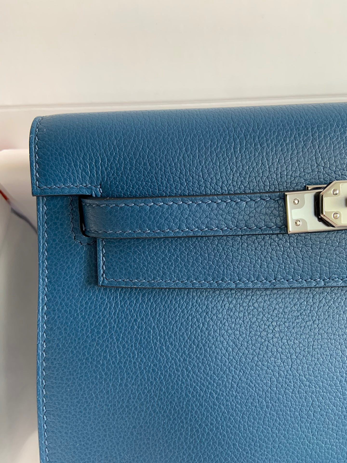 Hermes Kelly Danse II Handmade Bag In Deep Blue Evercolor Calfskin