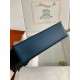 Hermes Kelly Danse II Handmade Bag In Deep Blue Evercolor Calfskin