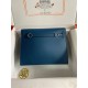 Hermes Kelly Danse II Handmade Bag In Deep Blue Evercolor Calfskin