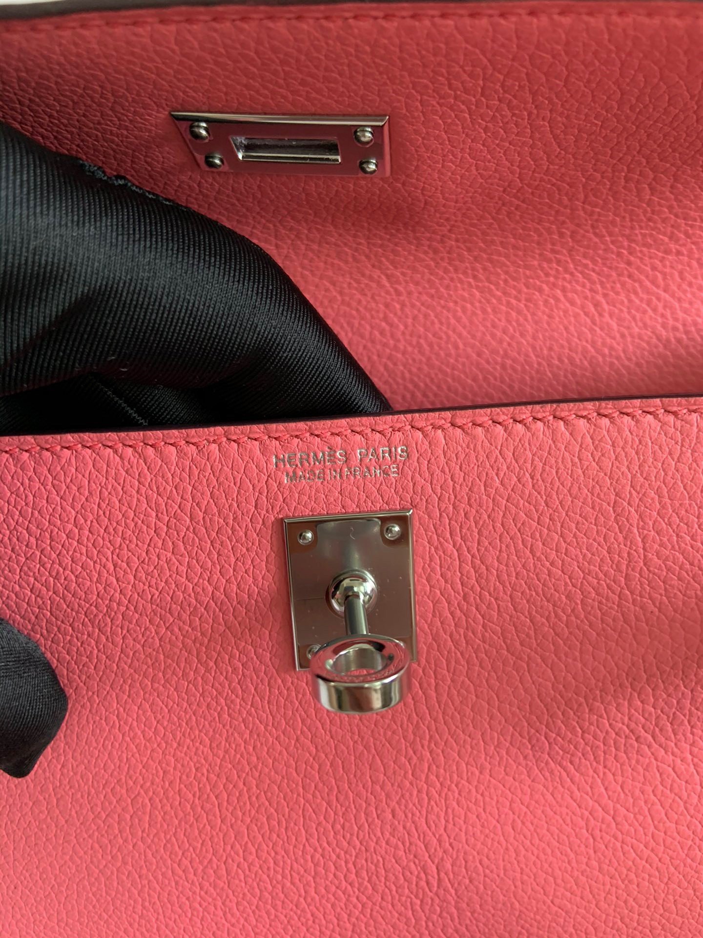 Hermes Kelly Danse II Handmade Bag In Rose Lipstick Evercolor Calfskin