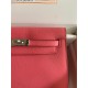 Hermes Kelly Danse II Handmade Bag In Rose Lipstick Evercolor Calfskin